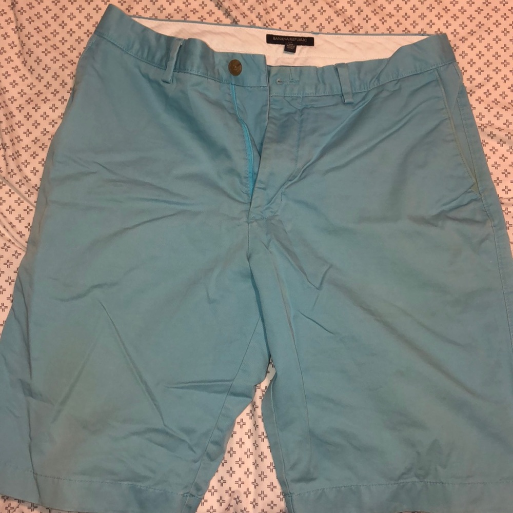 Light blue khaki shorts